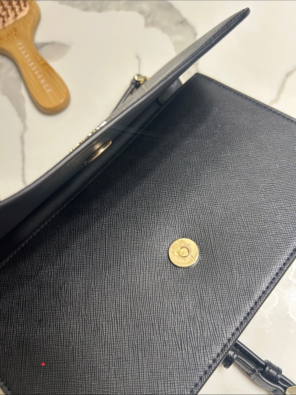 kate spade Black Saffiano Leather Crossbody with Gold Chain - Picture 5 of 5